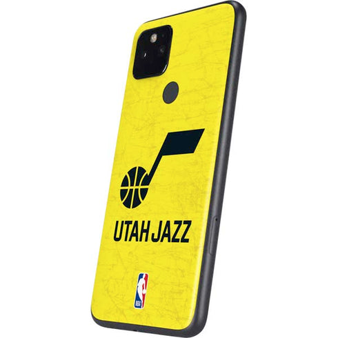 NBA Utah Jazz Yellow Texture Google Pixel 5 Skin